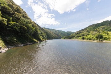 the river in the mountains