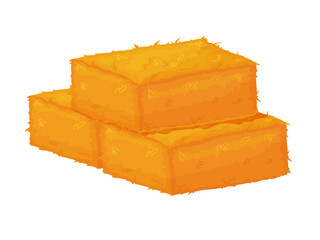 Straw hay. Straw grass. Food for agricultural animals.