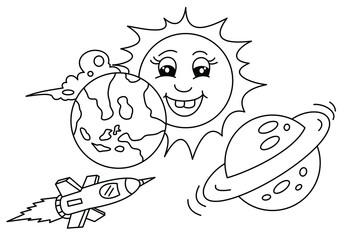 astronaut coloring page or book for kids