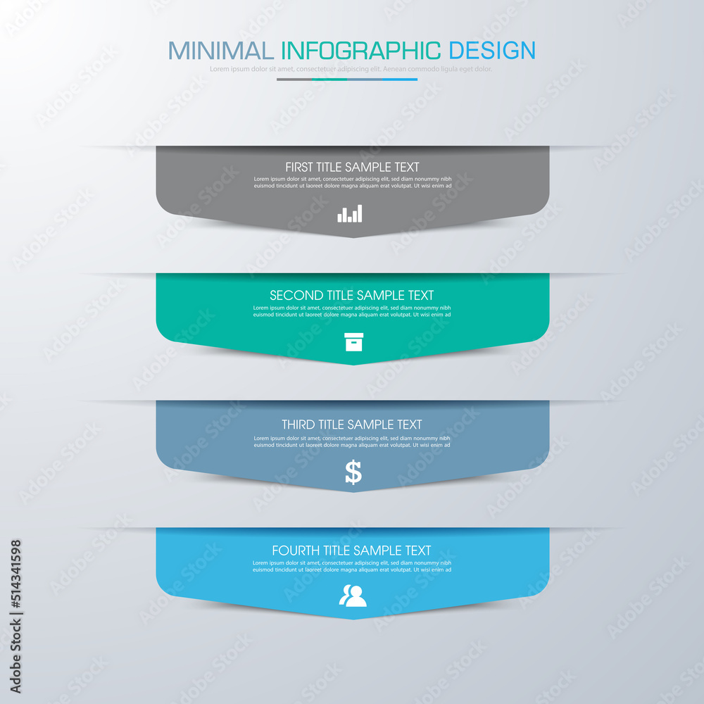 Wall mural business infographic template the concept is circle option step with full color icon can be used for