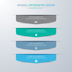 Business infographic template the concept is circle option step with full color icon can be used for diagram infograph chart business presentation or web , Vector design element illustration