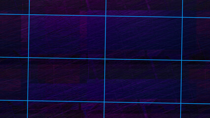 Abstract neon grunge textured grid shape background image.