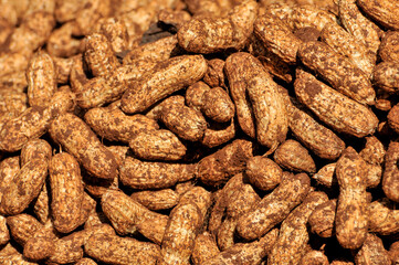 close up of peanuts