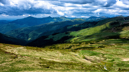 Summer landscape of Rodna (Rodnei) mountains, Carpathians, Romania.