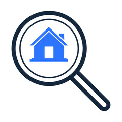 Apartment, property, search icon