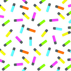 Colorful markers. Set of markers on a light background. colored markers. Icon markers. Vector illustration.Isolated rainbow of colorful pen markers. vector illustration
