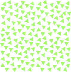 Abstract background with several small green triangles arranged in a striped pattern.