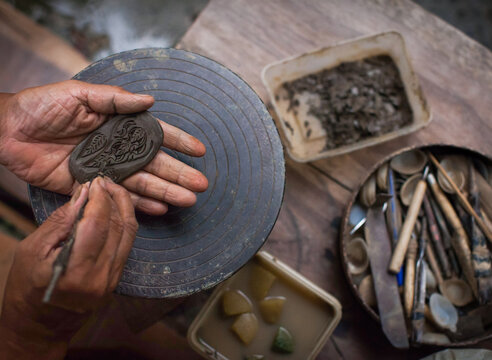 Thai pattern carving