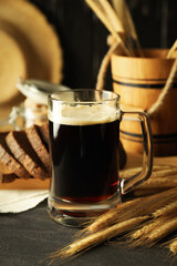 Concept of refreshing drink for summer - kvass