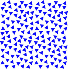 Abstract background with several small blue triangles laid out in a striped pattern.