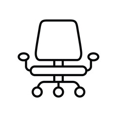 Revolving chair icon vector graphic illustration