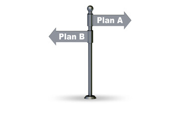 Concept of choosing between Plan A or Plan B
