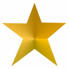 3d golden star