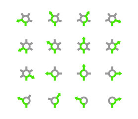 rond-point symbole vecteur vert