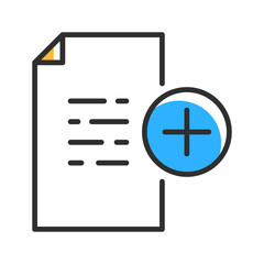 New file document trendy outline style. Business flat icon concept