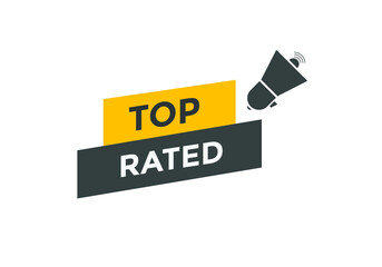 top rated sticker Design Template. colorful top rated vector flat illustration