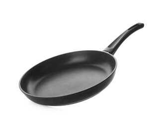 New non-stick frying pan isolated on white