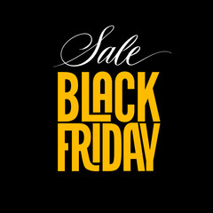 Black Friday Sale Promotional Lettering Sign