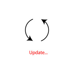 Loading process. Update system icon. Concept of upgrade application progress 