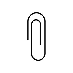 Paper clip on a white background.   illustration
