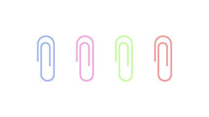 Paper clip on a white background.   illustration