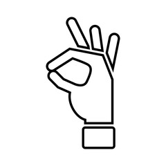 Ok sign hand icon