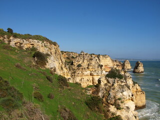 Fototapeta na wymiar Rock formations at Ponta da Piedade, Lagos, Algarve - Portugal