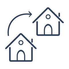 Exchange, property, rent apartment icon