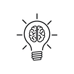 creative thinking icon illustration. business icon line style.