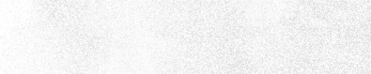 White And Grey Halftone Dotted. Panoramic Background. Abstract Polka Dots Pattern. Pop Art Style Backdrop. Wide Horizontal Long Banner. Vector Illustration, Eps 10. 