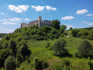Fototapeta na wymiar Castle ruins in Rabsztyn, Poland.