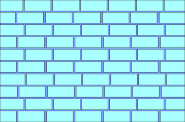 bright blue brick wall pattern background