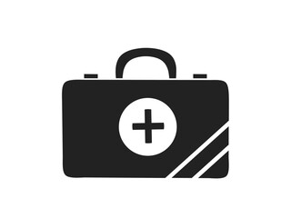 first aid kit icon with trendy design