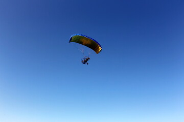 Paragliding over the Mediterranean Sea