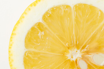 輪切りレモンのアップ