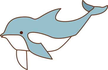 Obraz premium 泳ぐイルカ。