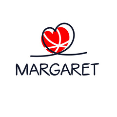 Margaret Calligraphy female name, Vector illustration.