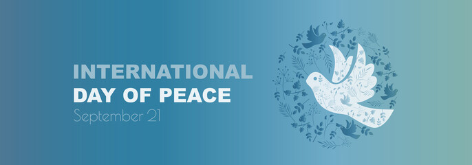 International Day of Peace banner.