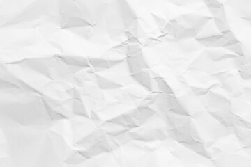 White paper wrinkled texture abstract background.
