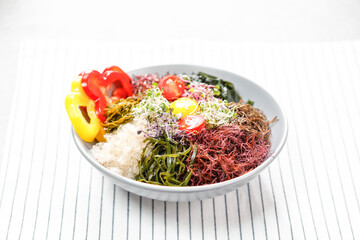 salad made of various fresh seaweed