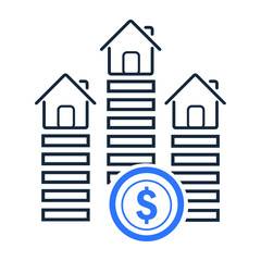 Growth, house, property price icon