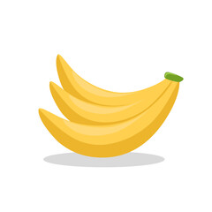 Illustration of a banana fruit. Banana fruit icon, fruits