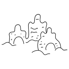 sand houses Illustration