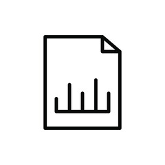 Strategy report line icon. Analytics and Statistics chart and graph vector outline sign..