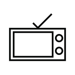 TV line icon. Vector symbol in trendy flat style on white background. Web sing for design..