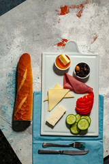 single breakfast plate