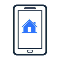 Home loan, mobile, rent icon