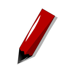 Vector illustration of a pencil with sharp tip and eraser, symbolizing writing, creativity, drawing, education, school supplies, design tools, and artistic expression.