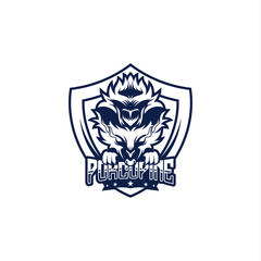 Porcupine esport logo silhouette vector design mascot.