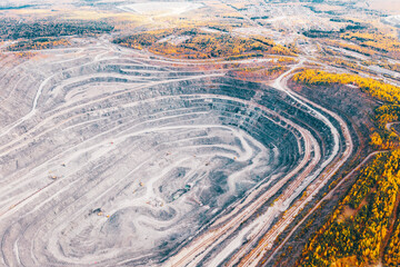 Opencast mining of iron ore. Environmental pollution problems